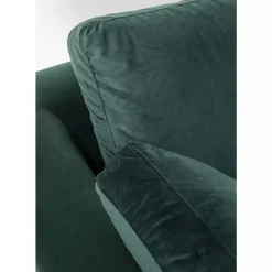 Sofas & Couches-KARE Design Ecksofa Gianni Small Velvet Dunkelgrun Rechts