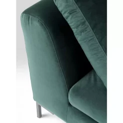 Sofas & Couches-KARE Design Ecksofa Gianni Small Velvet Dunkelgrun Rechts