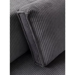 Sofas & Couches-KARE Design Ecksofa Infinity Ottomane Cord Grau Links