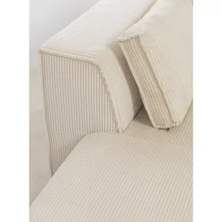 Sofas & Couches-KARE Design Ecksofa Infinity Ottomane Cord Creme Links