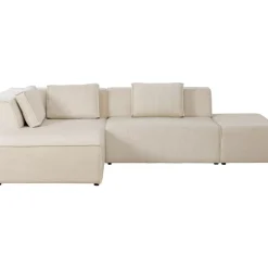 Sofas & Couches-KARE Design Ecksofa Infinity Ottomane Cord Creme Links