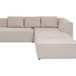 Sofas & Couches-KARE Design Ecksofa Infinity Ottomane Creme Rechts