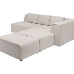 Sofas & Couches-KARE Design Ecksofa Infinity Ottomane Creme Rechts
