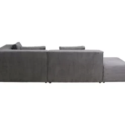 Sofas & Couches-KARE Design Ecksofa Infinity Ottomane Cord Grau Rechts