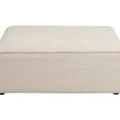 Sofas & Couches-KARE Design Ecksofa Infinity Ottomane Cord Creme Rechts
