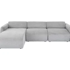 Sofas & Couches-KARE Design Ecksofa Lucca Grau Links 255Cm