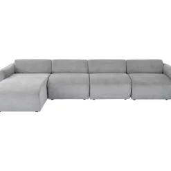 Sofas & Couches-KARE Design Ecksofa Lucca Grau Links 331Cm