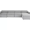 Sofas & Couches-KARE Design Ecksofa Lucca Grau Rechts 331Cm