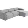 Sofas & Couches-KARE Design Ecksofa Lucca Grau Rechts 255Cm