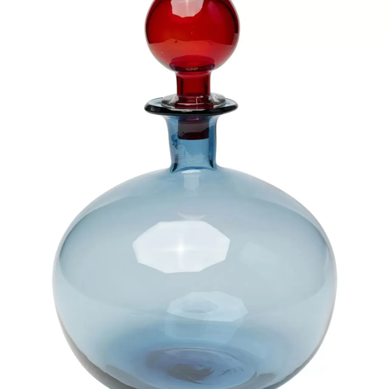 Aufbewahrung & Ordnung-KARE Design Flasche Honeymoon Lid Blau 25