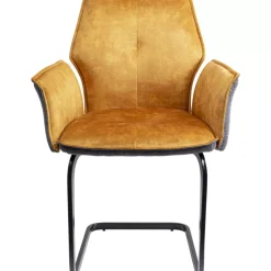 Stühle-KARE Design Freischwinger Brego Senf