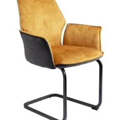 Stühle-KARE Design Freischwinger Brego Senf