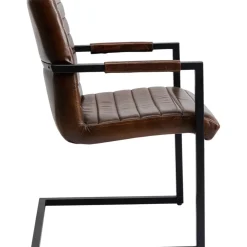 Stühle-KARE Design Freischwinger Lola Leder Braun