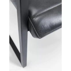 Stühle-KARE Design Freischwinger Lola Leder Grau