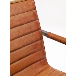 Stühle-KARE Design Freischwinger Riffle Buffalo Brown