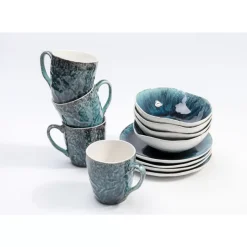 Geschirr & Tischaccessoires-KARE Design Fruhstucksset Mustique (12/Tlg.)