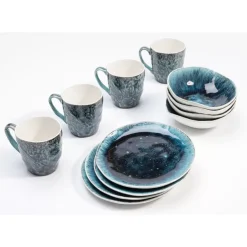 Geschirr & Tischaccessoires-KARE Design Fruhstucksset Mustique (12/Tlg.)