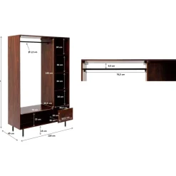 Kleinmöbel & Sonstiges-KARE Design Garderobenschrank Ravello 185X120
