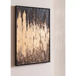 Bilder-KARE Design Gerahmtes Bild Abstract Schwarz 80X120Cm