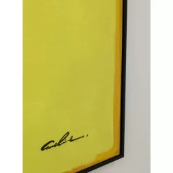 Bilder-KARE Design Gerahmtes Bild Abstract Shapes Gelb 113X113Cm