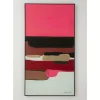 Bilder-KARE Design Gerahmtes Bild Abstract Shapes Pink 73X143Cm