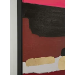 Bilder-KARE Design Gerahmtes Bild Abstract Shapes Pink 73X143Cm