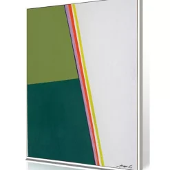 Bilder-KARE Design Gerahmtes Bild Abstract Shapes Khaki 73X103Cm