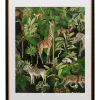 Bilder-KARE Design Gerahmtes Bild Animals In Jungle 80X100Cm