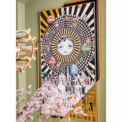 Bilder-KARE Design Gerahmtes Bild Balloons 160X260Cm
