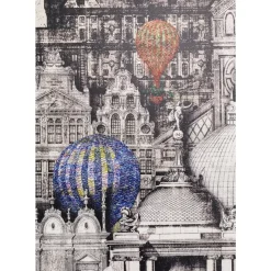 Bilder-KARE Design Gerahmtes Bild Balloons 110X174Cm