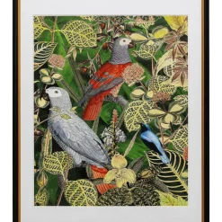 Bilder-KARE Design Gerahmtes Bild Birds In Jungle 80X100Cm