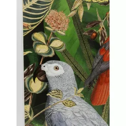 Bilder-KARE Design Gerahmtes Bild Birds In Jungle 80X100Cm