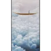 Bilder-KARE Design Gerahmtes Bild Cloud Boat 60X120Cm
