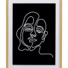 Bilder-KARE Design Gerahmtes Bild Faccia Arte Woman 60X80Cm