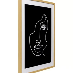 Bilder-KARE Design Gerahmtes Bild Faccia Arte Woman 60X80Cm