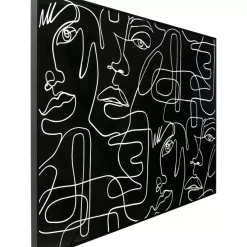 Bilder-KARE Design Gerahmtes Bild Faccia Arte Drawing 150X100Cm