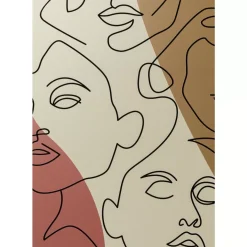 Bilder-KARE Design Gerahmtes Bild Faccia Arte Tri Colore 90X120Cm