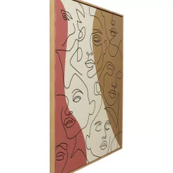 Bilder-KARE Design Gerahmtes Bild Faccia Arte Tri Colore 90X120Cm