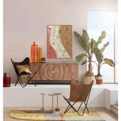 Bilder-KARE Design Gerahmtes Bild Faccia Arte Tri Colore 90X120Cm