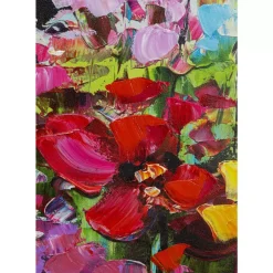Bilder-KARE Design Gerahmtes Bild Flowery Meadow 100X100Cm