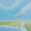 Bilder-KARE Design Gerahmtes Bild Flying Birds 120X120Cm
