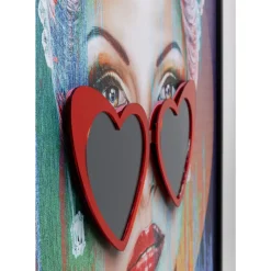 Bilder-KARE Design Gerahmtes Bild Heart Glasses 80X100Cm