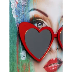 Bilder-KARE Design Gerahmtes Bild Heart Glasses 80X100Cm