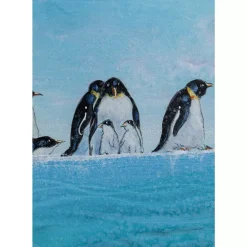 Bilder-KARE Design Gerahmtes Bild Walking Penguins 140X140Cm