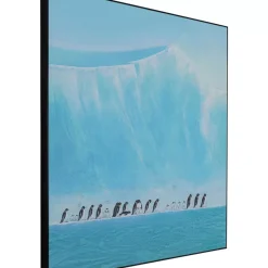 Bilder-KARE Design Gerahmtes Bild Walking Penguins 140X140Cm