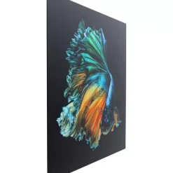 Bilder-KARE Design Glasbild Aqua Queen Fish 100X100Cm