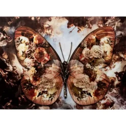 Bilder-KARE Design Glasbild Butterfly 150X100Cm