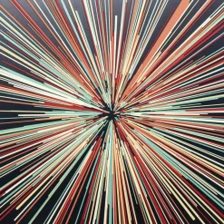 Bilder-KARE Design Glasbild 3D Light Speed 100X100Cm