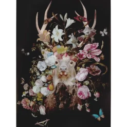 Bilder-KARE Design Glasbild Deer Garden 80X120Cm