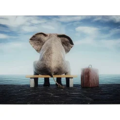 Bilder-KARE Design Glasbild Elephant Journey 60X40Cm
